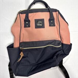 Himawari Pink Navy / Blue Lap Top Bag - Travel BackPack